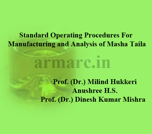 Standard Operating Procedures For Manufacturing and Analysis of Masha Taila