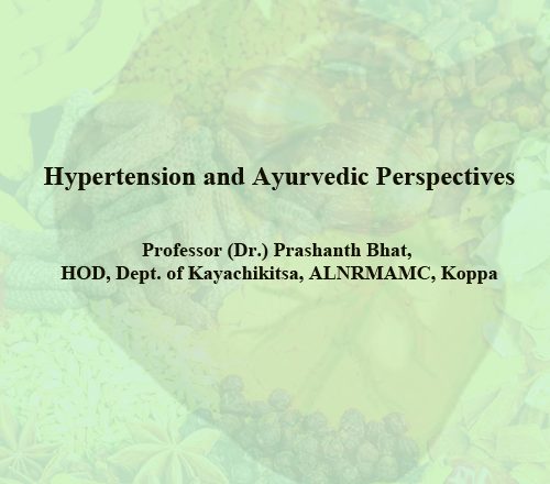Hypertension and Ayurvedic Perspectives