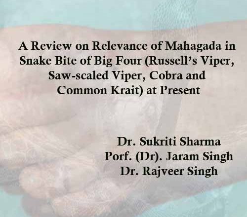 A Review on Relevance of Mahagada in Snake Bite of Big Four (Russell’s Viper, Saw-scaled Viper, Cobra and Common Krait) at Present