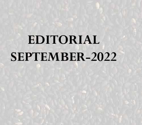 Editorial- September- 2022